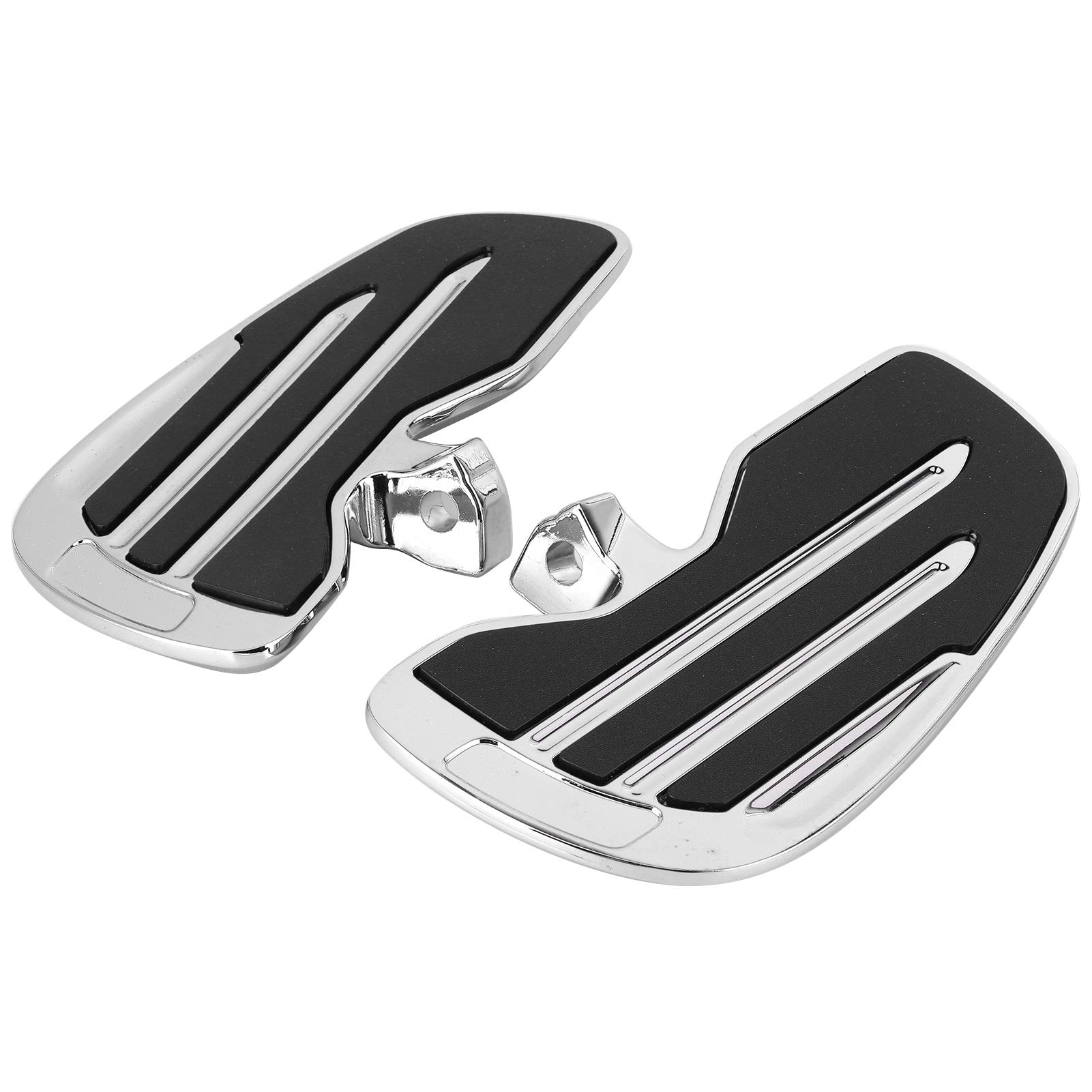 Pedane Pilota Anteriori Pedane Pedana Pedana in Alluminio con Cuscinetto in Gomma Compatibile con Poggiapiedi Moto Indian Sixty Bobber 2015-2021 (Elettroargentatura)