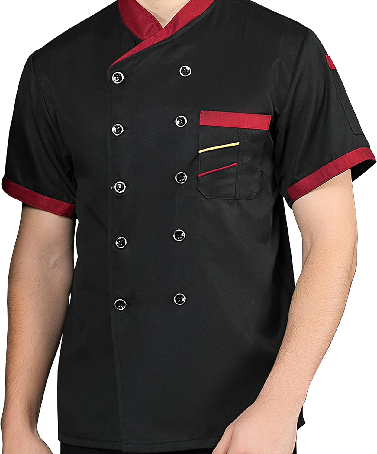 Chef Short Sleeve Unisex Classic Double-Breasted Coat Jacket - Image 4