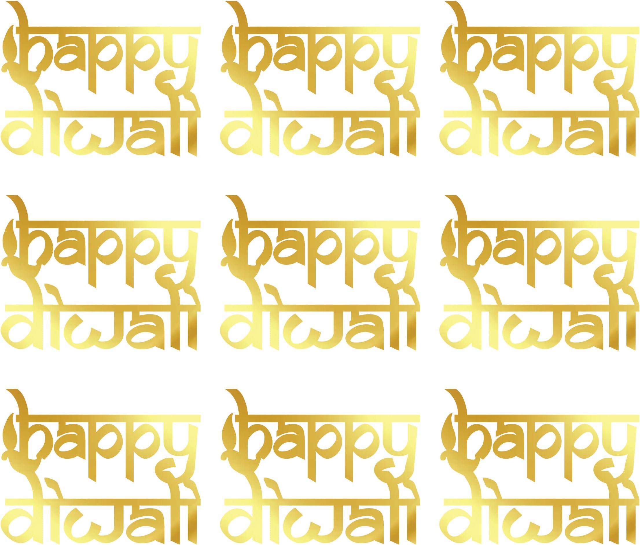 Happy Diwali Acrylic Gift tag, Mirror Acrylic Gift Tags, (lotusDesign) Happy Diwali Tags Happy Diwali Gift Decoration Tags Diwali Gift Tags (DESIGN NO 10)