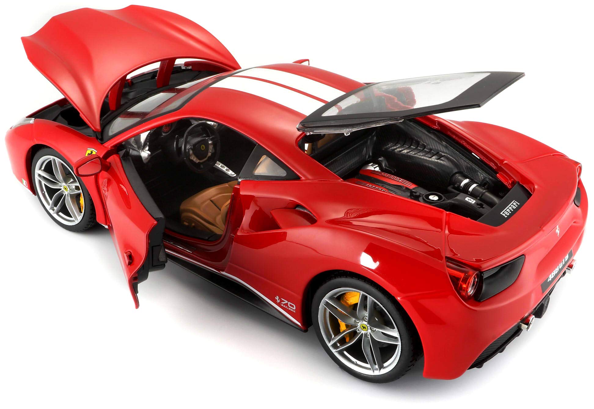 Amazon | Bburago 1/18 Ferrari 488 GTB レッド The Schumacher 70th