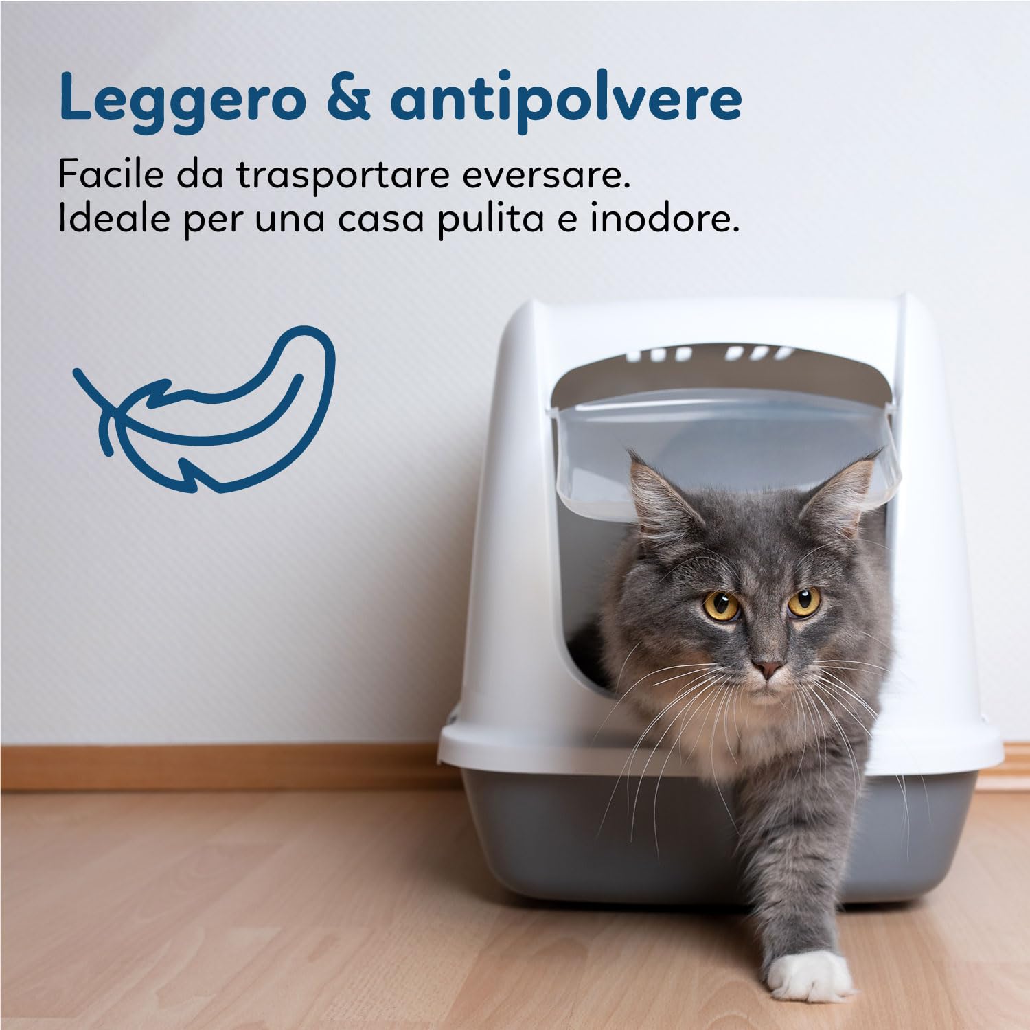 AQPET Catty Pure+ lettiera al silicio per gatti 6x5L (30 L) – con tecnologia Check-pH – cristalli reattivi al pH per il monitoraggio urinario – antibatterica, super assorbente e anti-odore