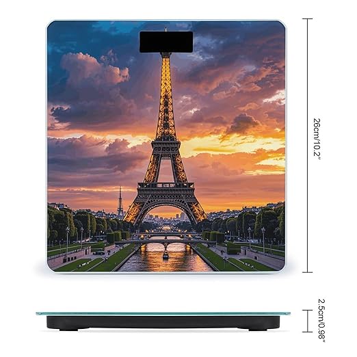 Báscula Digital de Baño Torre Eiffel París para Peso Corporal miniatura 2