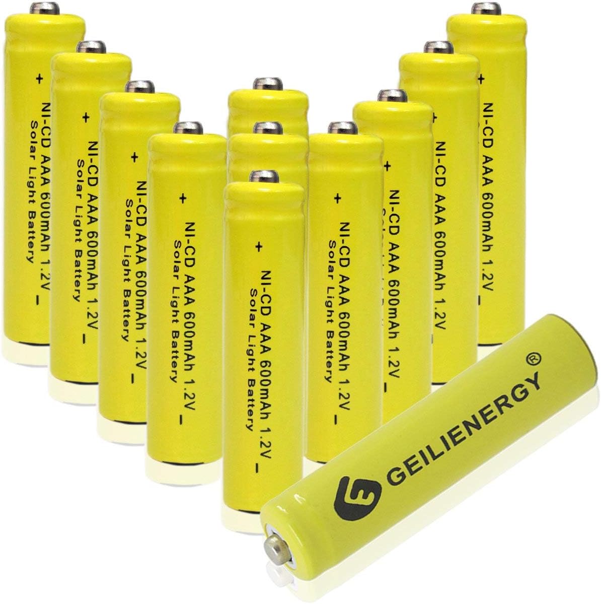 20 Pack NiCd AA Rechargeable Batteries for Solar Lights with 12 Pack NiCd AAA Rechargeable Batteries for Solar Lights image 5