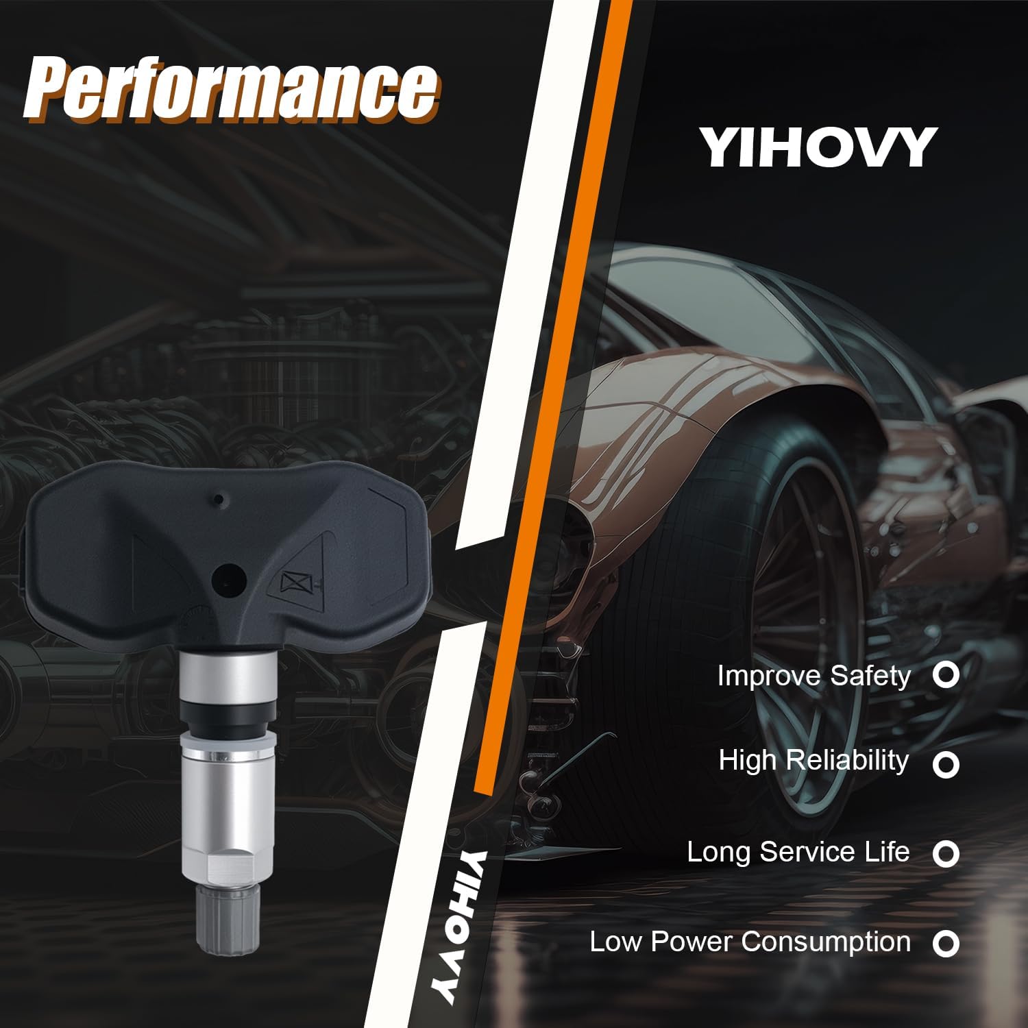 Pre-Programmed TPMS Sensor Tire Pressure Monitoring Sensor 25774006 fit for Cadillac CTS SRX, fit for Chevrolet SSR Trailblazer, fit for Buick Rainier, fit for GMC, fit for Isuzu - 315MHz (4)