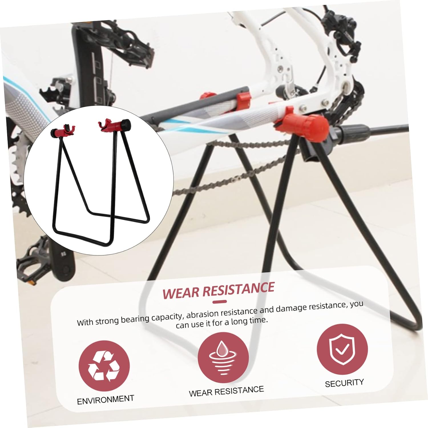 Professional Portable Folding Bike Storage Stand Durable Cycle Rack with Excellent Stability for Mountain and Road Bikes Easy to Install and Space-saving Design