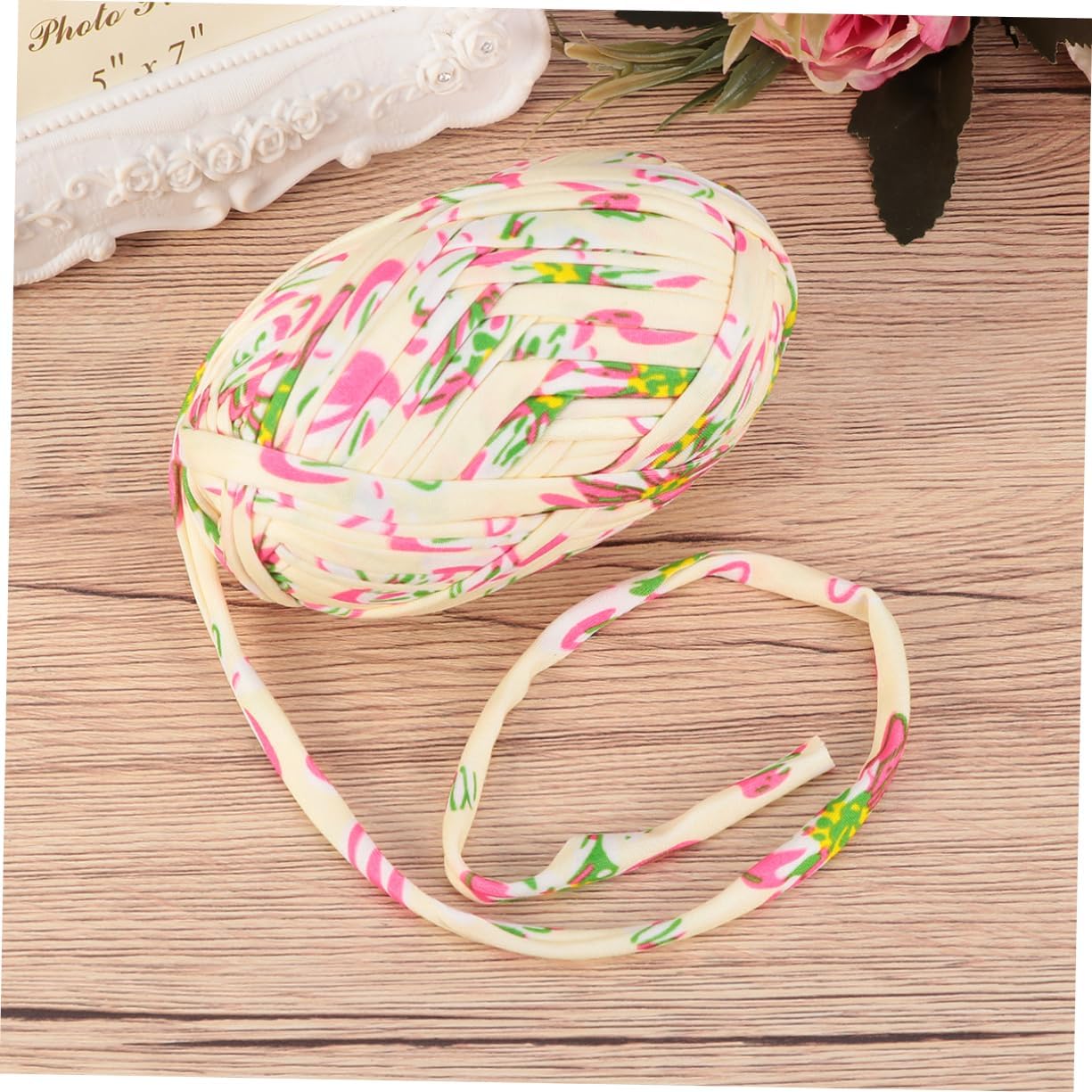 SEWOART Cotton Tape for Crafts Floral Cotton Cloth Strips DIY Wall Hangings and Decorations