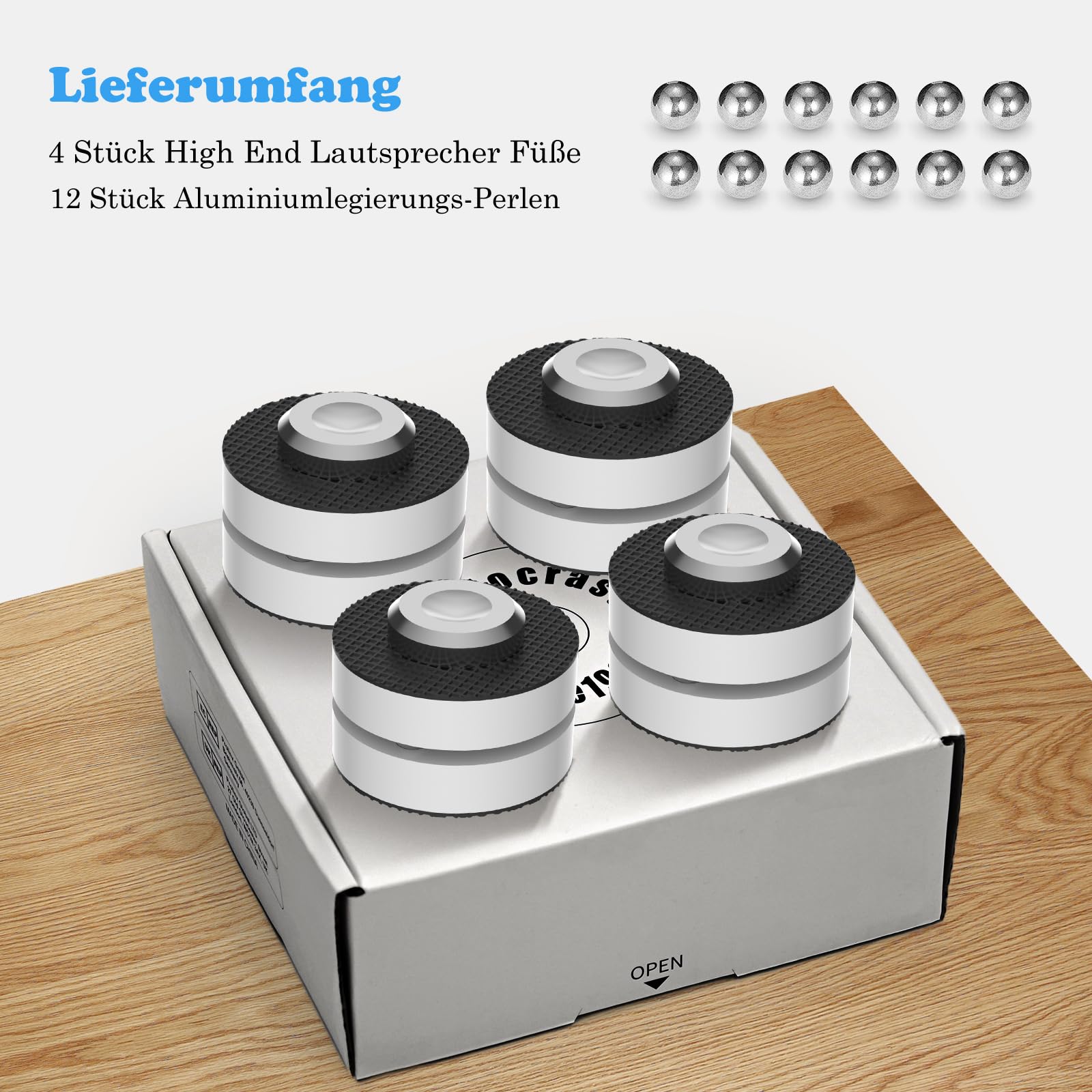 Tertullus 4 Stück Lautsprecher Füße HiFi Shock Absorber Füße Subwoofer Füße Für HiFi Geräte