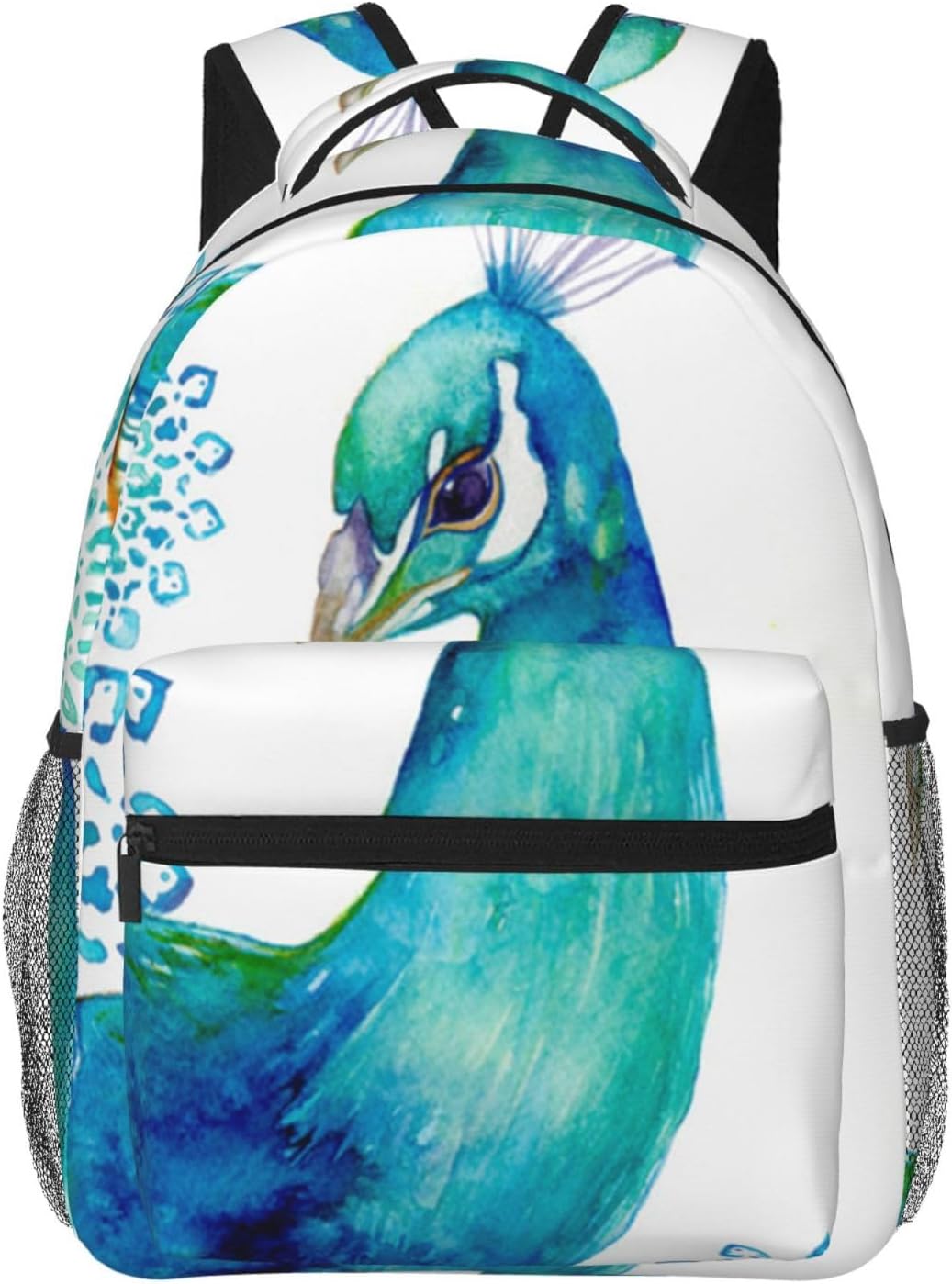 【帯リメイク】孔雀刺繍／間口大きなリュック 孔雀刺繍／間口大きなリュック 帯リメイク孔雀刺繍／間口大きな