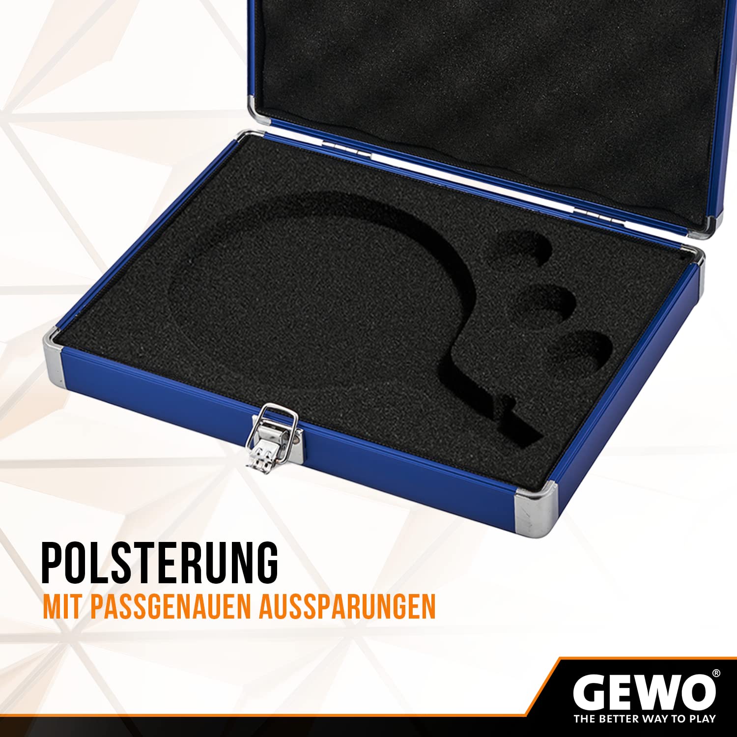 GEWO Mallette de Tennis de Table en Aluminium avec Mousse pour Le Transport et Le Rangement en Toute sécurité des Raquettes de Tennis de Table et balles