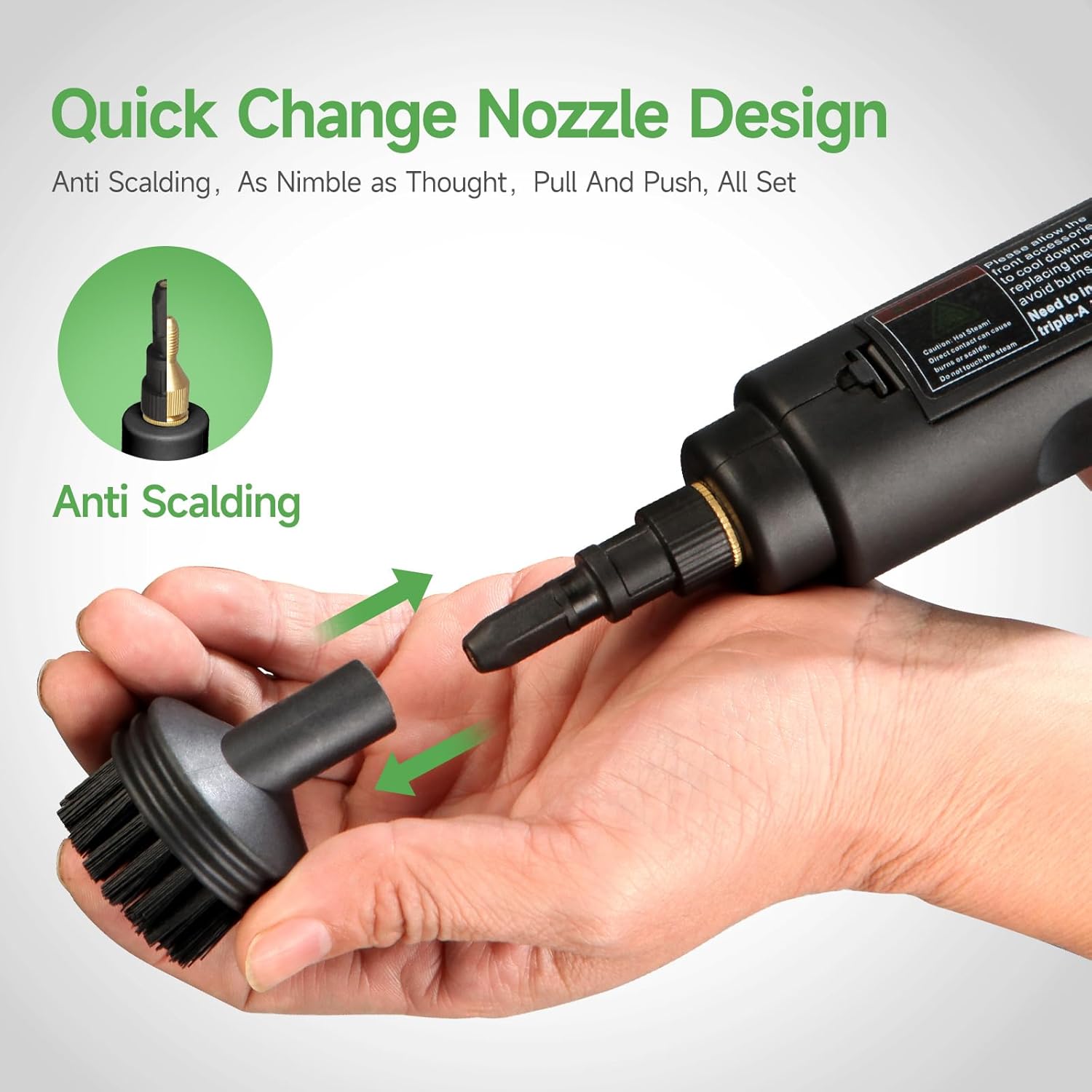 Handheld Steam Cleaner Handle Control Multipurpose Portable Steamer Upholstery Cleaner Machine, Carpet Couch Clothes Mattress Car detailing Kitchen Floor Steamer Cleaning HD-1703