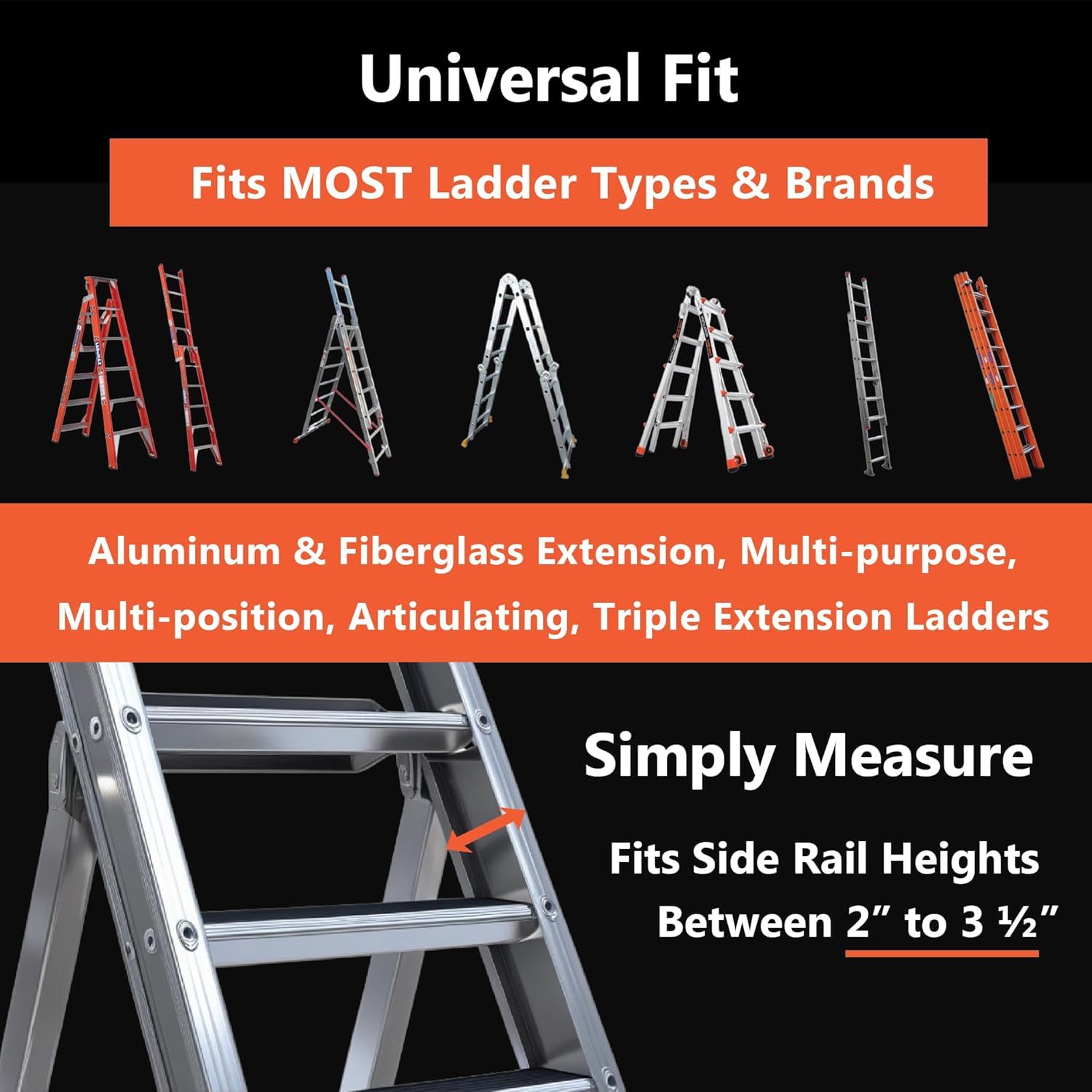 LADDER BODYGUARD Ladder Protection Covers for Gutters & Roof, Non-Marring, Prevent Scratches & Dents, Corner Cover | Universal Fit Extension & Multi-Position Ladder Accessory Guards