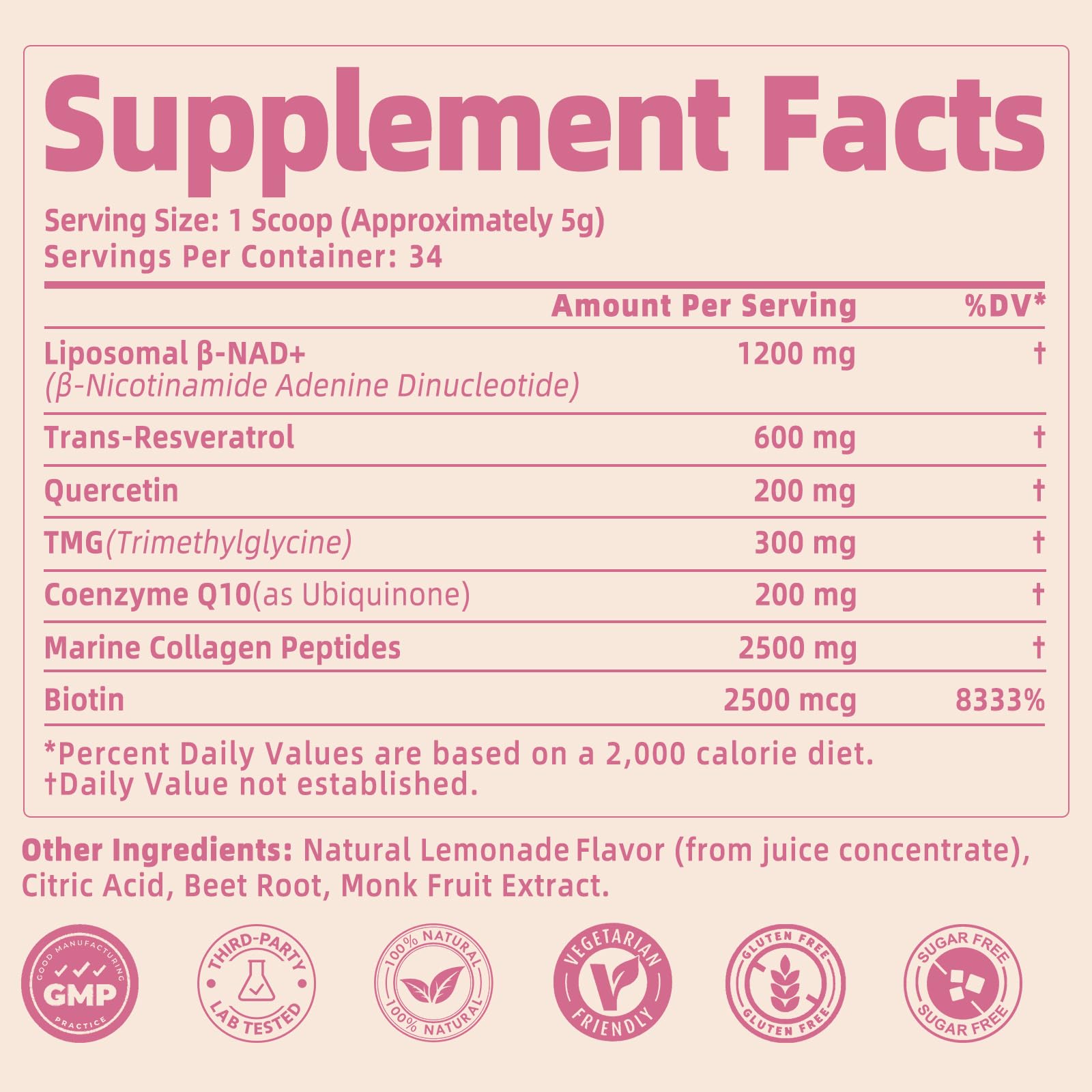 NAD Supplements for Women 5000mg Liposomal NMN Alternative Cellular Energy — Amazon image 9