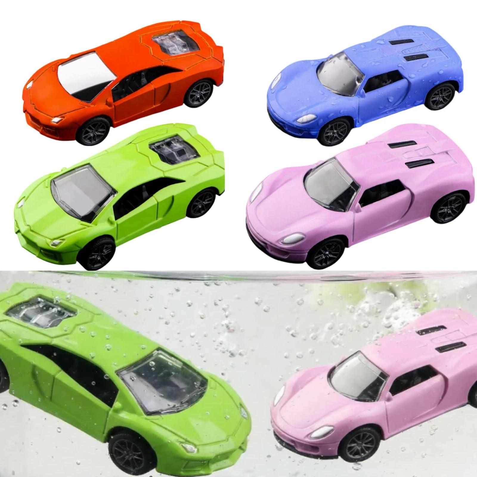 2 Pack Colour Changing Cars Water Activated Colour Toy Car for for Kids Alloy Vehicles with Pull Back Action Bath Toys Magical Color Reveal Gifts for Boys Girls Birthday Classroom Reward Party Favors