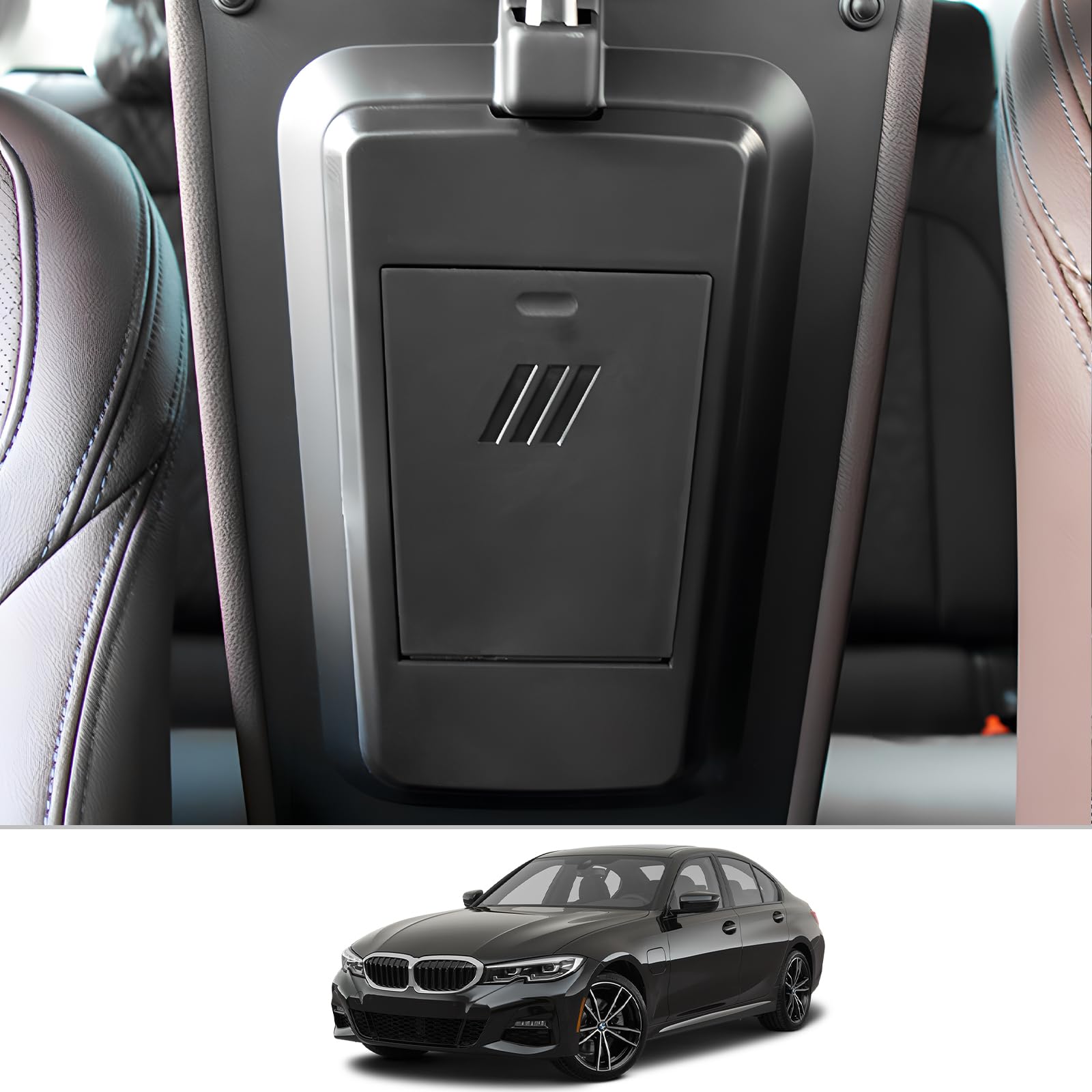 Car Door Side Storage Box For BMW 5 Series G60 I5 2024 TPE Auto Front Door Slot Organizer Pockets Interior Storage Accessories - 34