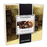 Vista 7 de Sanders Mini bocados de chocolate oscuro con sal marina y caramelo, 3.75 onzas, bolsa resellable