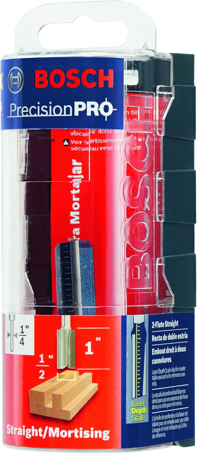Bosch 85227M 1/2 In. x 1 In. Carbide Tipped 2-Flute Straight Bit