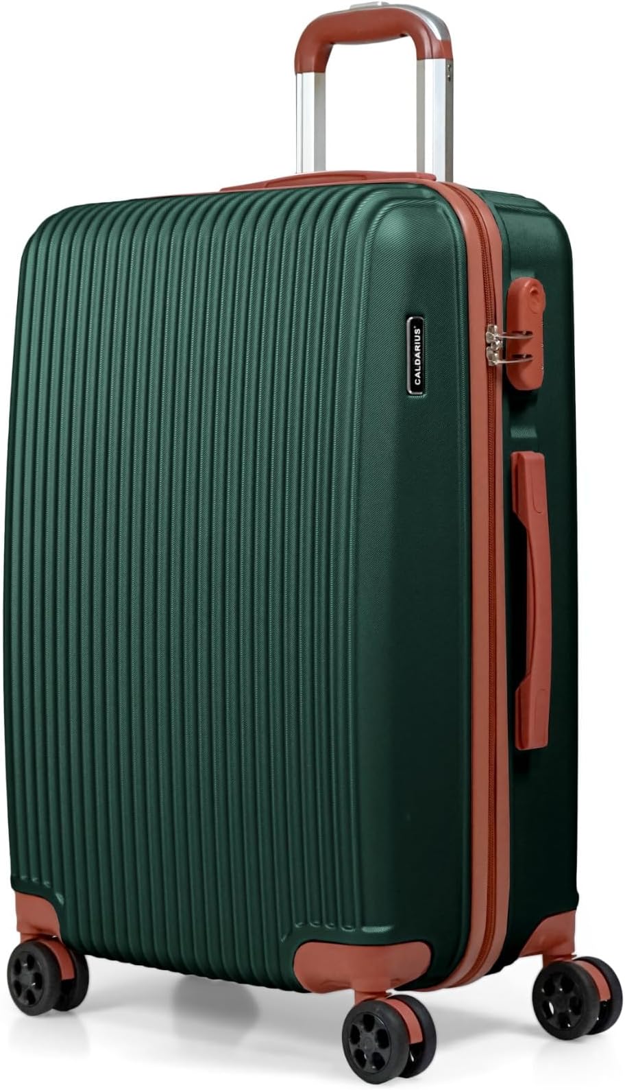Hardshell Medium l Luggage | Lightweight & Secure with Combination Lock | Smooth 4 Dual Spinner Wheels | Durable Suitcases | Ideal Travel Bag & Luggage (Green, Medium)
