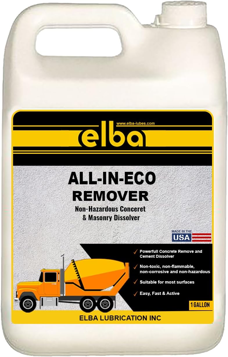 ALL-IN-ECO | RUST REMOVER | Cement remover | Remove and Dissolve Concrete, Mortar and Grout Made in USA (1GL)