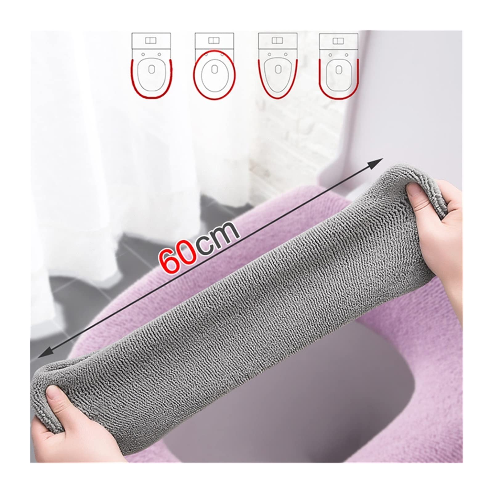 Helloshop26 - Set di due sedili con coperchio WC con coperture in MDF