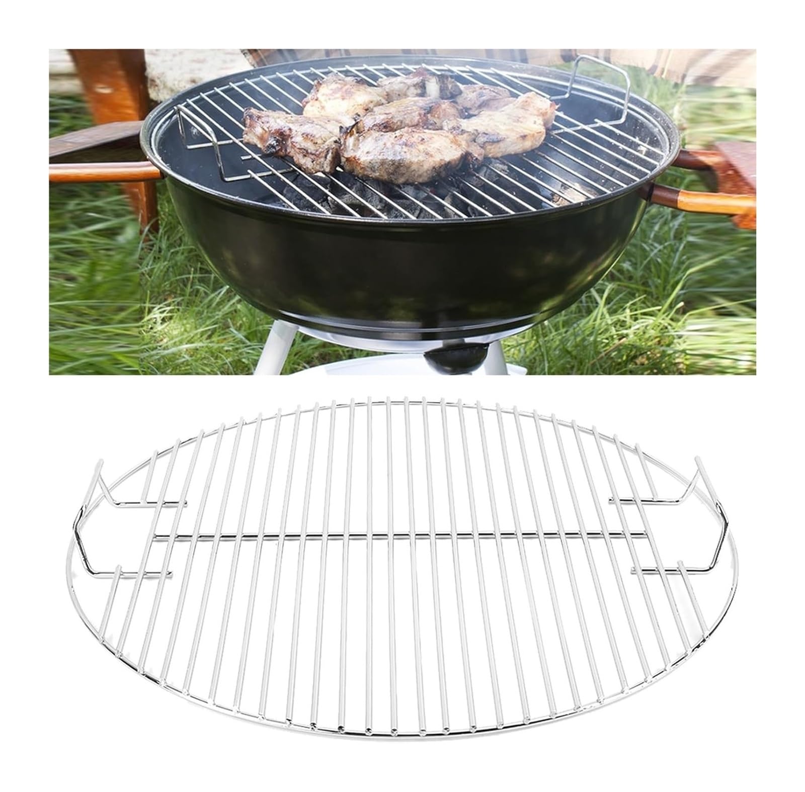 Parrilla de Barbacoa Acero Inoxidable | Reemplazo De 44,5x4,5 Cm for Parrilla De Carbón: Barbacoa Con Asas