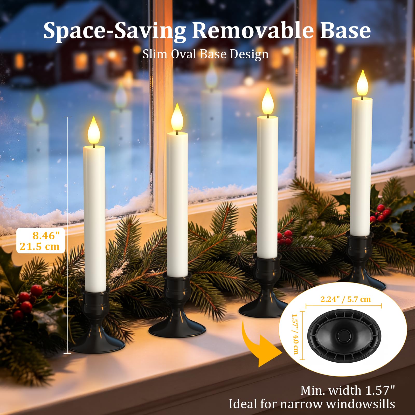 PChero 6 velas recargables para ventana con sensor de atardecer a amanecer