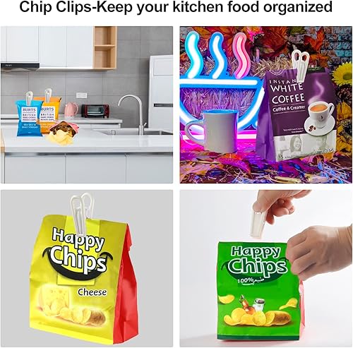 Miniatura 5 de 20 clips para chips, clips de lavandería, alfileres de ropa de secado al aire, pinzas de línea de lavado, a prueba de viento, clips de plástico