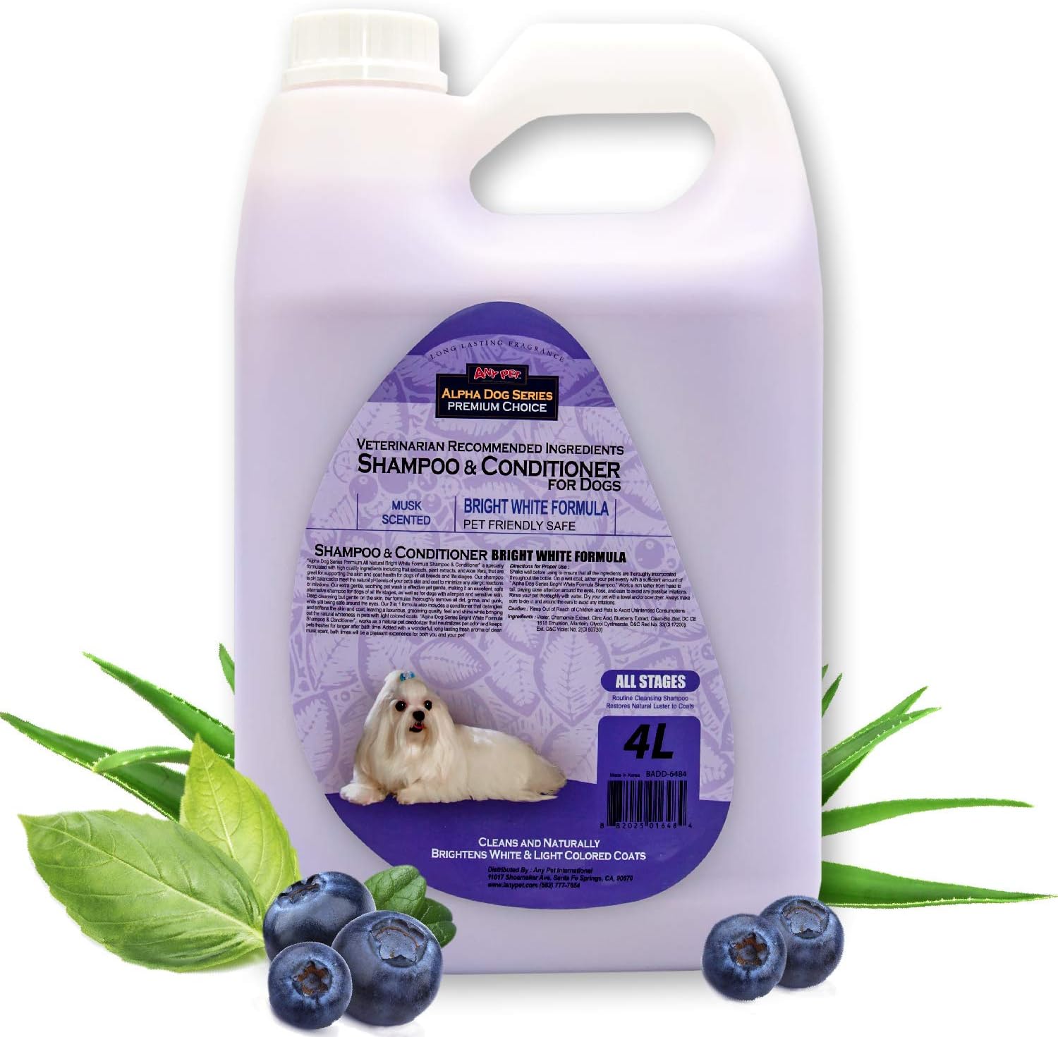 Alpha Dog Series Bright White Natural Whitening Dog Shampoo