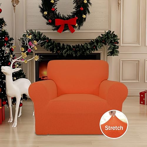 Vista 201 de Easy-Going - Funda elástica para sofá biplaza, 1 pieza, suave, con parte inferior elástica, protector para niños, tela jacquard de elastano y Gris