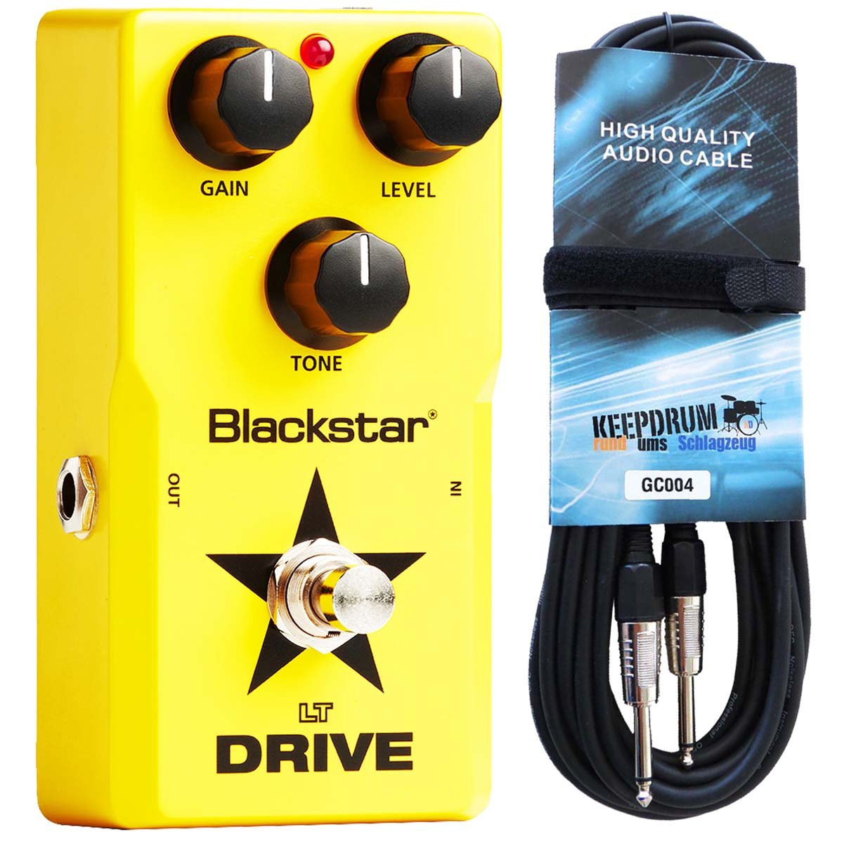 Blackstar LT-Drive Distortion pedał efektów do gitary elektrycznej + keepdrum kabel gitarowy 6 m