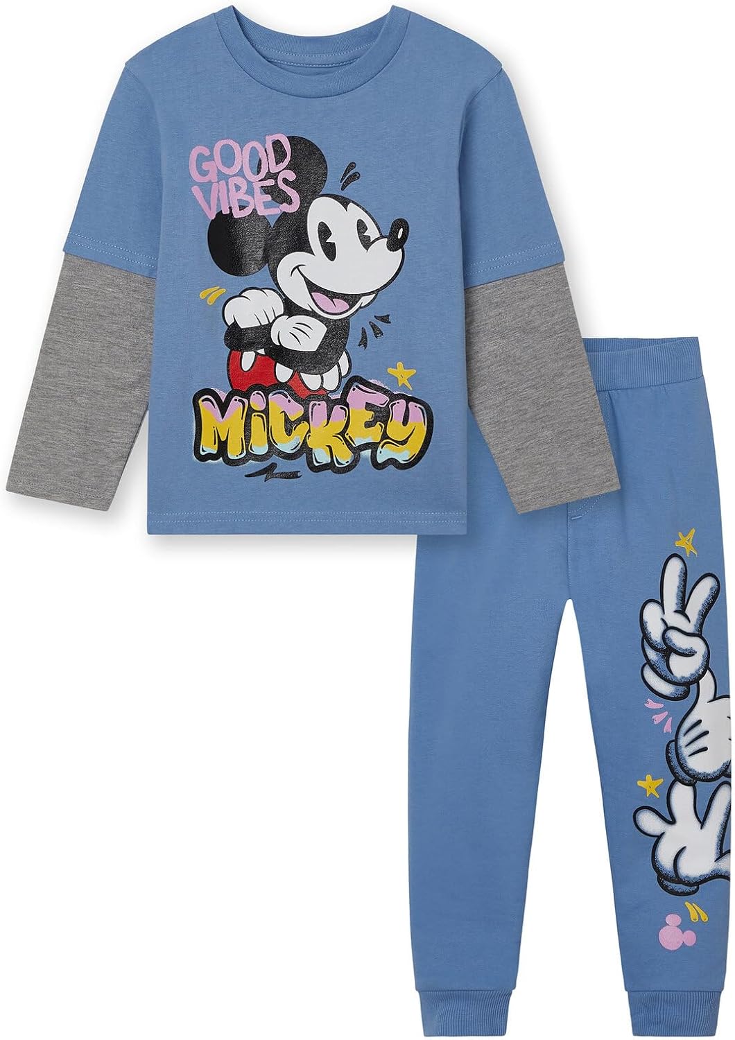 Disney T-Shirt and Fleece Pants Outfit Set Infant to Big Kid Sizes (12 Months - 18-20)