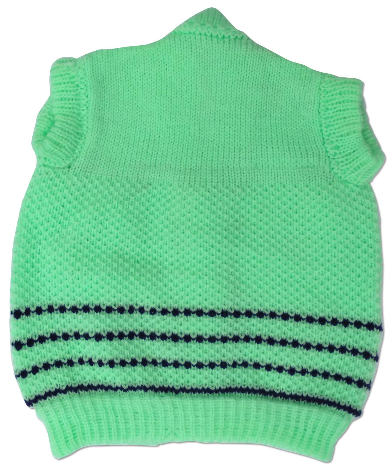 KIDSKA Baby Woolen Knitted Sleeveless Vest/Newborn Baby Woolen Sweater/Winter Wear for Baby (Multicolor, 0 to 3 Months) - Pack of 1 - Image 5 thumbnail