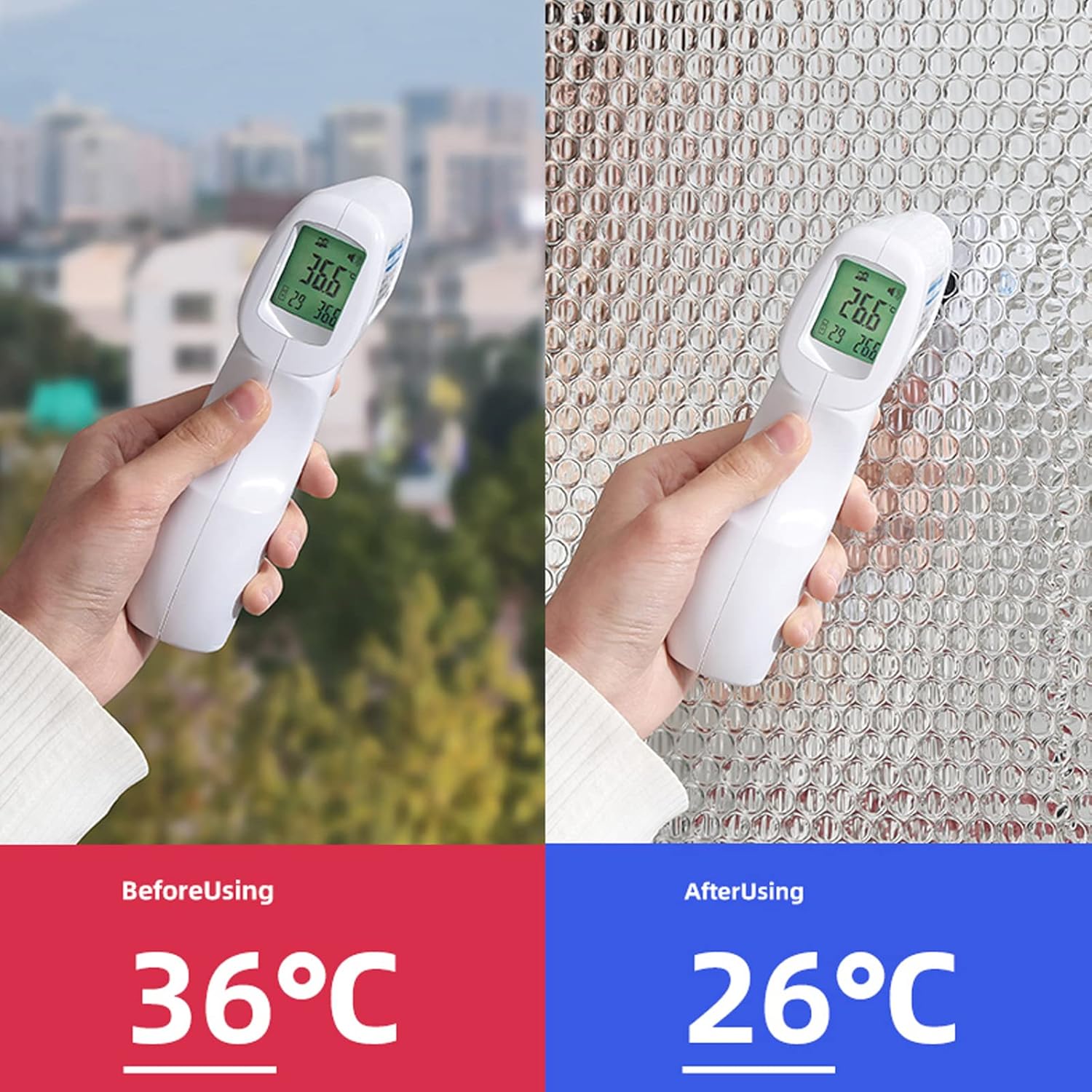 Privacy Heat Control Window Tint Film,Bedrooms Study Rooms Balcony 3mm Double Aluminium Bubble Insulation Foil(100x150cm/39''x59'')