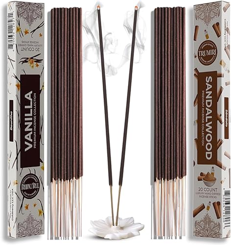 Vista 17 de Trumiri Incense Sticks - Combo Pack of 40 Insence-Sticks - 20 Rose + 20 Lavender - Insenses - Insents - Incents - Inscense - Incence - Incienso