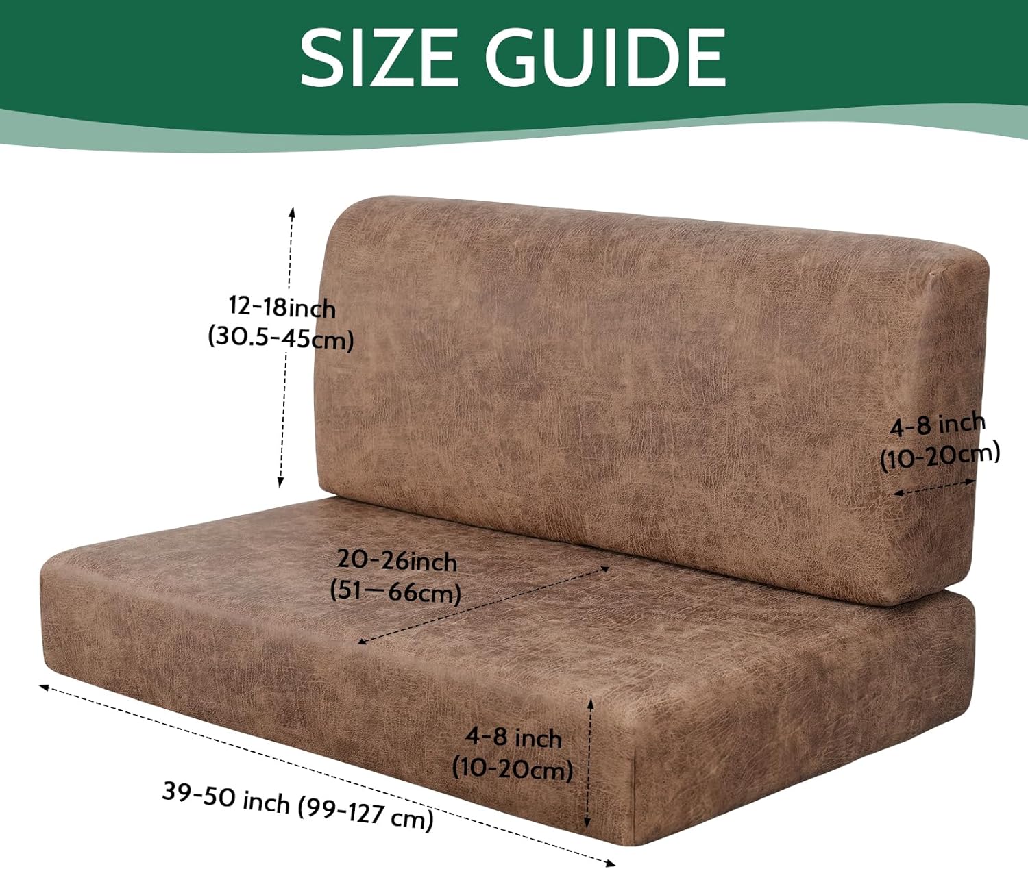 FUANGUI RV Dinette Cushion Covers Stretch Camper Cushion Cover Booth Seats Replacement RV Cushion Covers Washable Sofa Furniture Protector