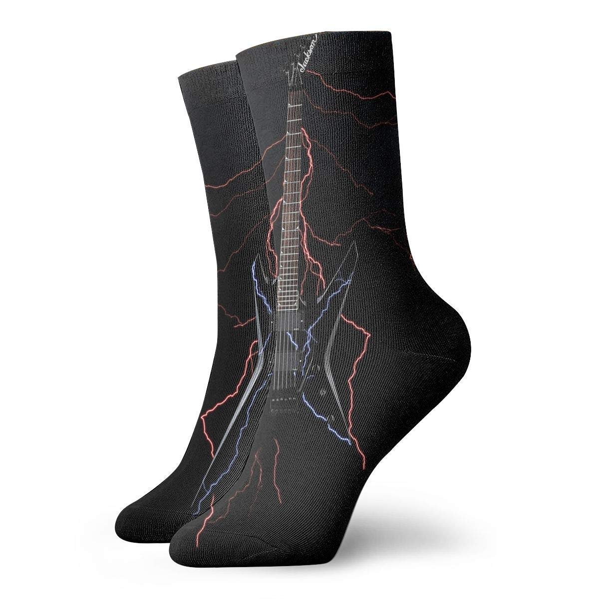 Socks Lightning Guitar Women & Men Socks Soccer Sock Sport Tube Stockings Length 11.8Inch