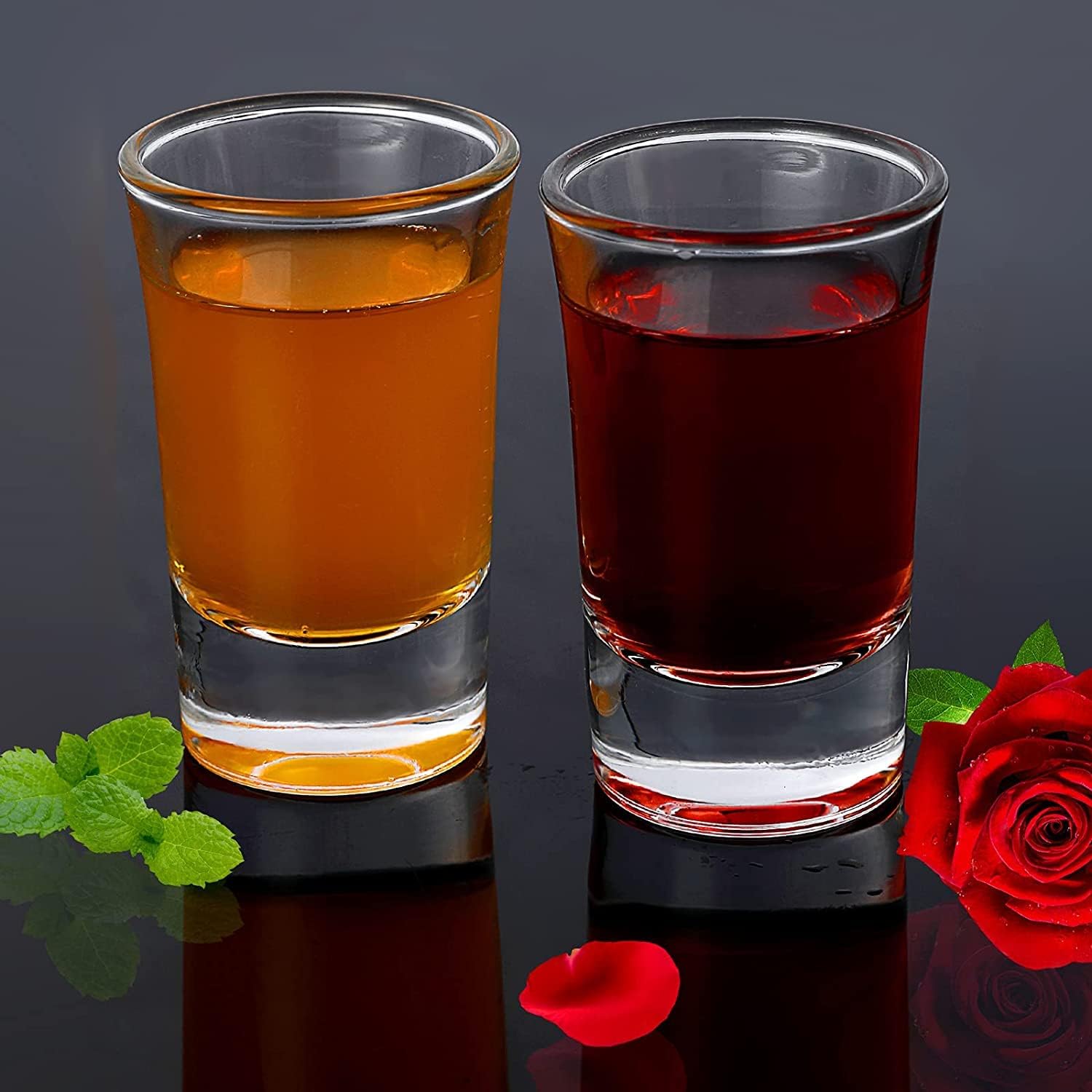 Lot de 40 verres à shot à base lourde – 40 ml transparents pour vodka, tequila, expressos, spiritueux et liqueurs – Mini tasses