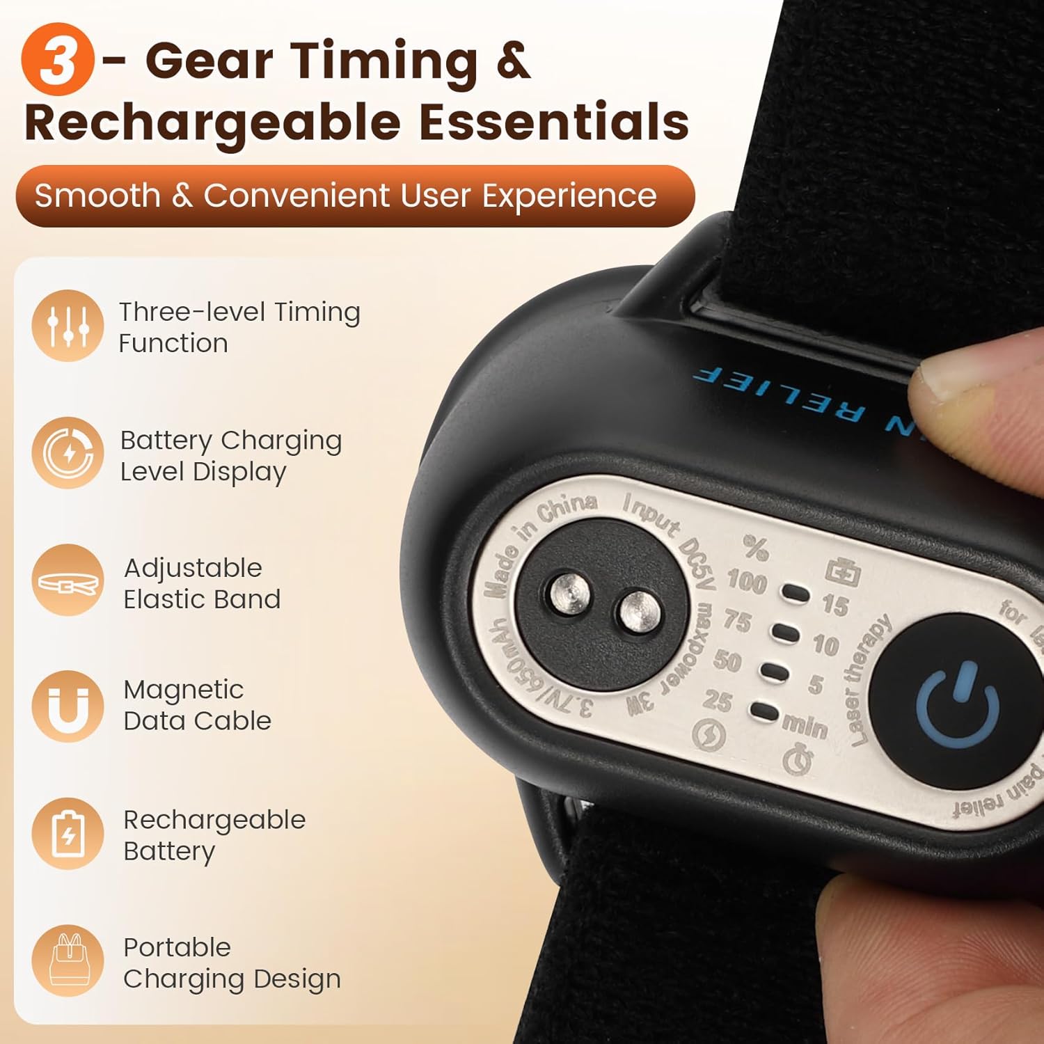 Red Light Therapy Device FLY-31-650nm Red Light & 850nm Infrared Light, Relieves The Pain for Wrists, Ankles, Knees and Other Joints - Portable Body Care Tool