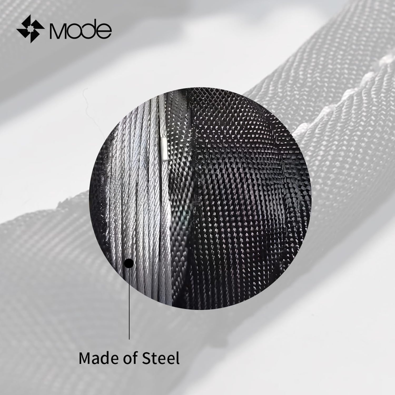 Mode 9.84ft x 1.96inch Black Steel Wire Rope Heavy Lifting Sling 1-Pack | 4409 lbs Capacity | Industrial Slings & Rigging Straps | Truss Rigging Straps for Heavy Lifting & Truss Setup
