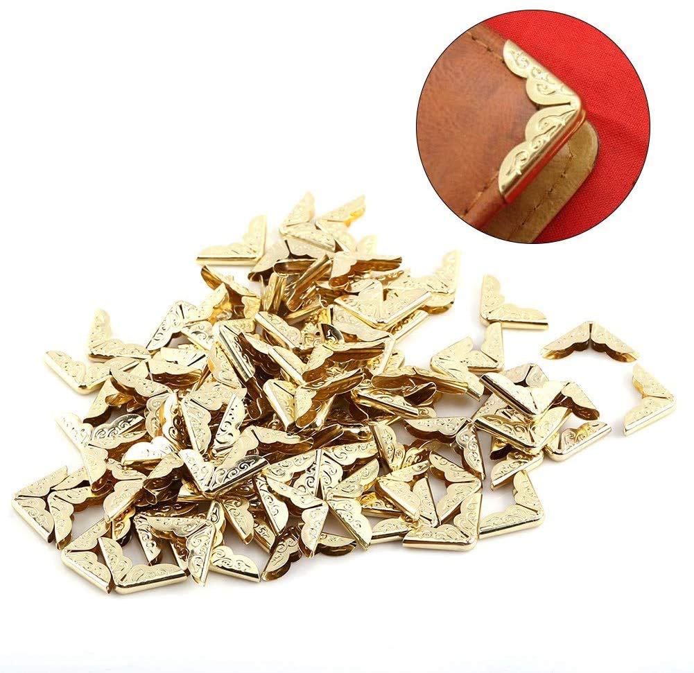 100 Angoli Metallici Per Libri - Protezione Stile Retro Per Album, Menu E Diari - Foto 8