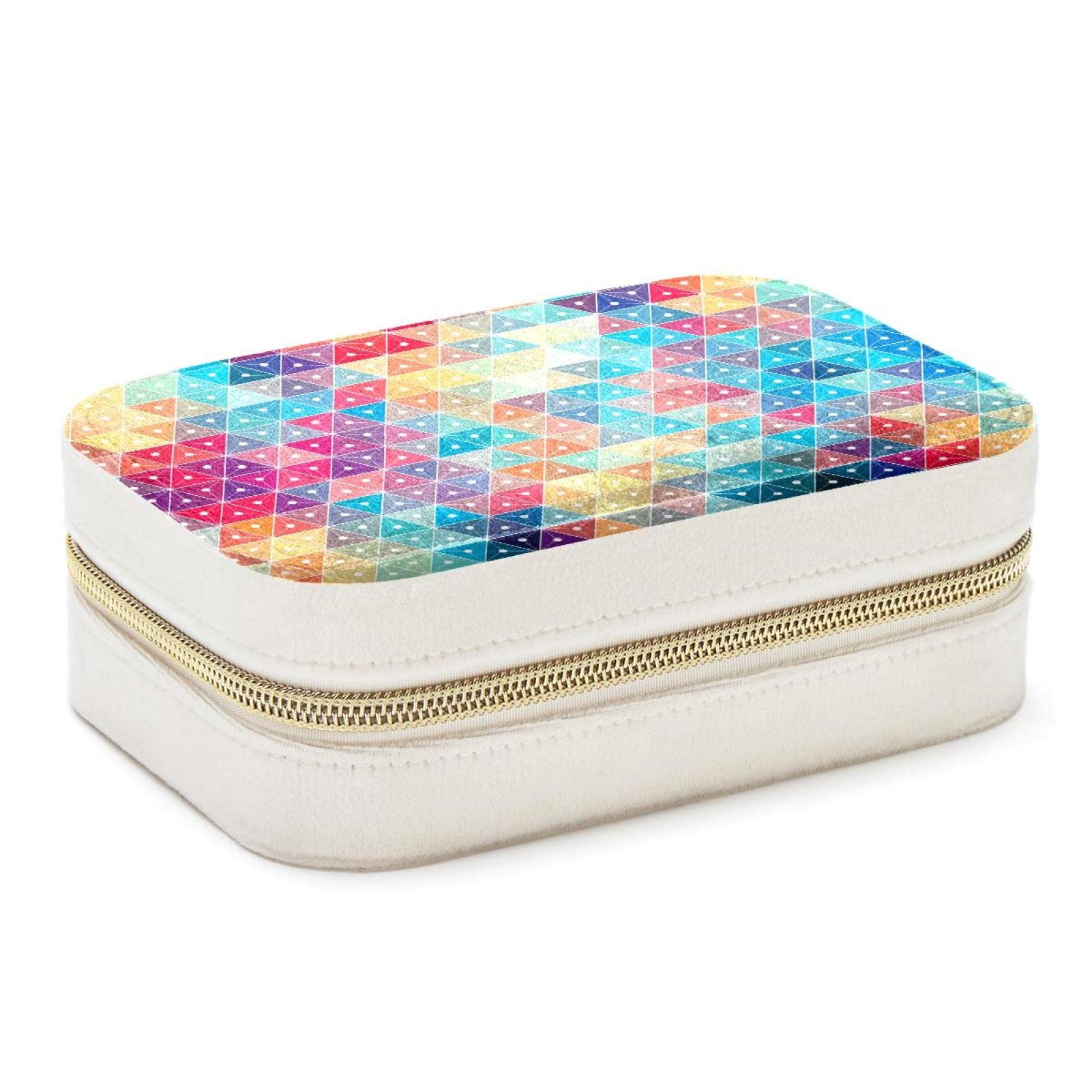 Boîte à bijoux de voyage colorée pour emporter vos bagues et boucles d'oreilles en week-end