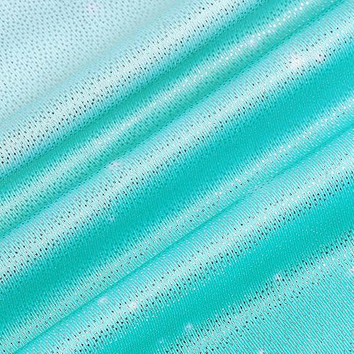 Miniatura 4 de HOZIY Mallas de gimnasia para niñas, con estampado de copos de nieve, azul, morado, rosa intenso, destello