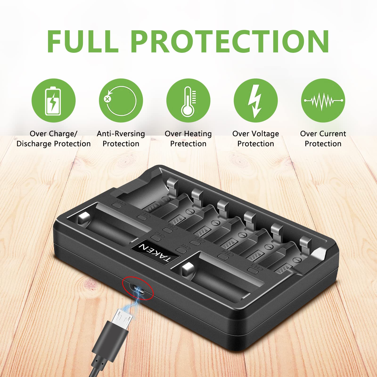 Baterías Arlo Cámara Battsea 900 MAh 3,7 V 123 A / 123 Baterías De Litio Recargables, Pack De 8 Con Cargador Rápido, Compatible Con Arlo VMC3030 VMK3200 VMS3230 VMS3330 VMS3430 Antorchas Detector
