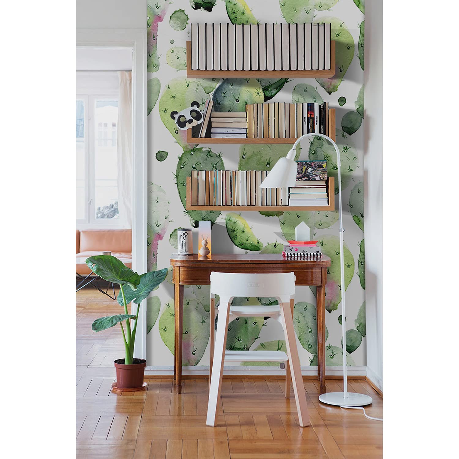 Papier peint intissé cactus tropical 104x70cm meuble chambre salon