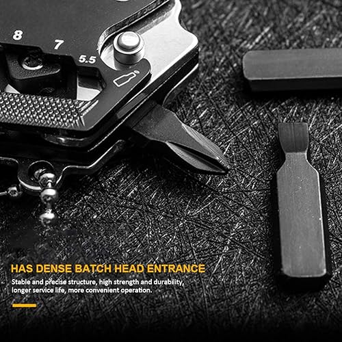 Miniatura 3 de Llavero multiherramienta de forma hexagonal, multiherramienta de bolsillo portátil con cortador plegable, juego de destornilladores, abrebotellas y