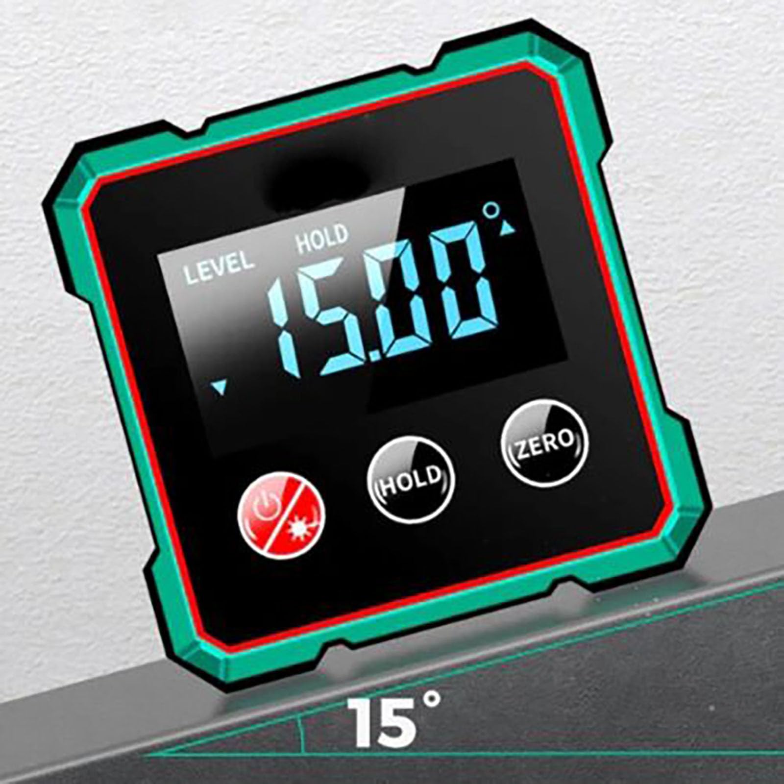 Buscador de ángulo Digital magnético con láser electrónico, Herramienta de búsqueda de ángulo aneedbaby,Nivel Digital con Pantalla LCD,Nivel de láser magnético Fuerte Recargable
