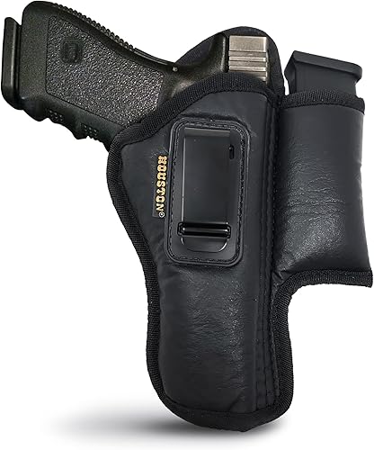 IWB - Funda para pistola con bolsa Mag. Fundas de cuero ecológico para Beretta 92FS, FN 5.7, Canik TP9 SFX, RGR 57, SIG P320 X5, Beretta APX Target,