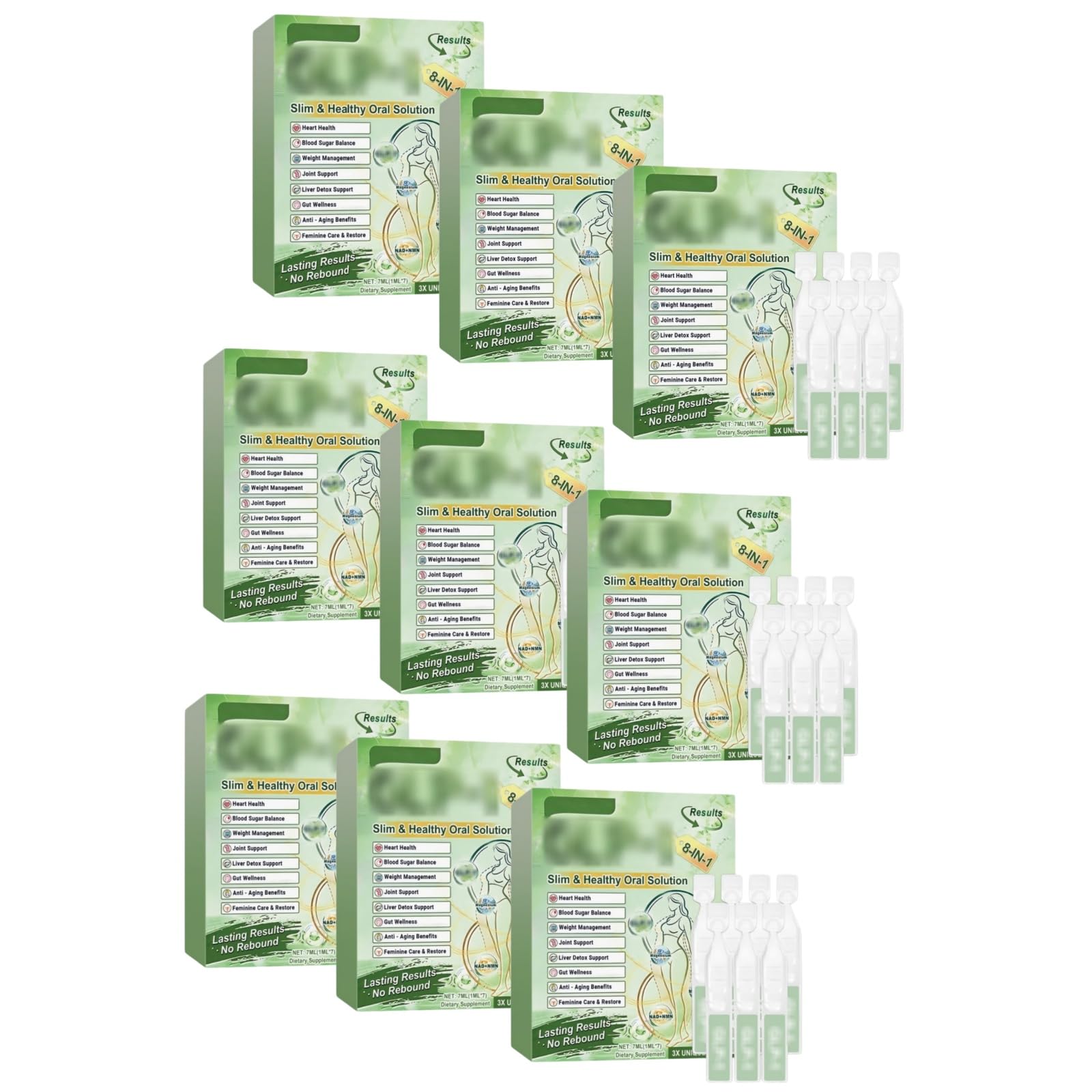 Solution buvable minceur 8-en-1 Les gouttes pour le corps offrent un soin doux, stimulent la vitalité et sculptent une silhouette affinée ; une aide quotidienne pour l’entretien du corps