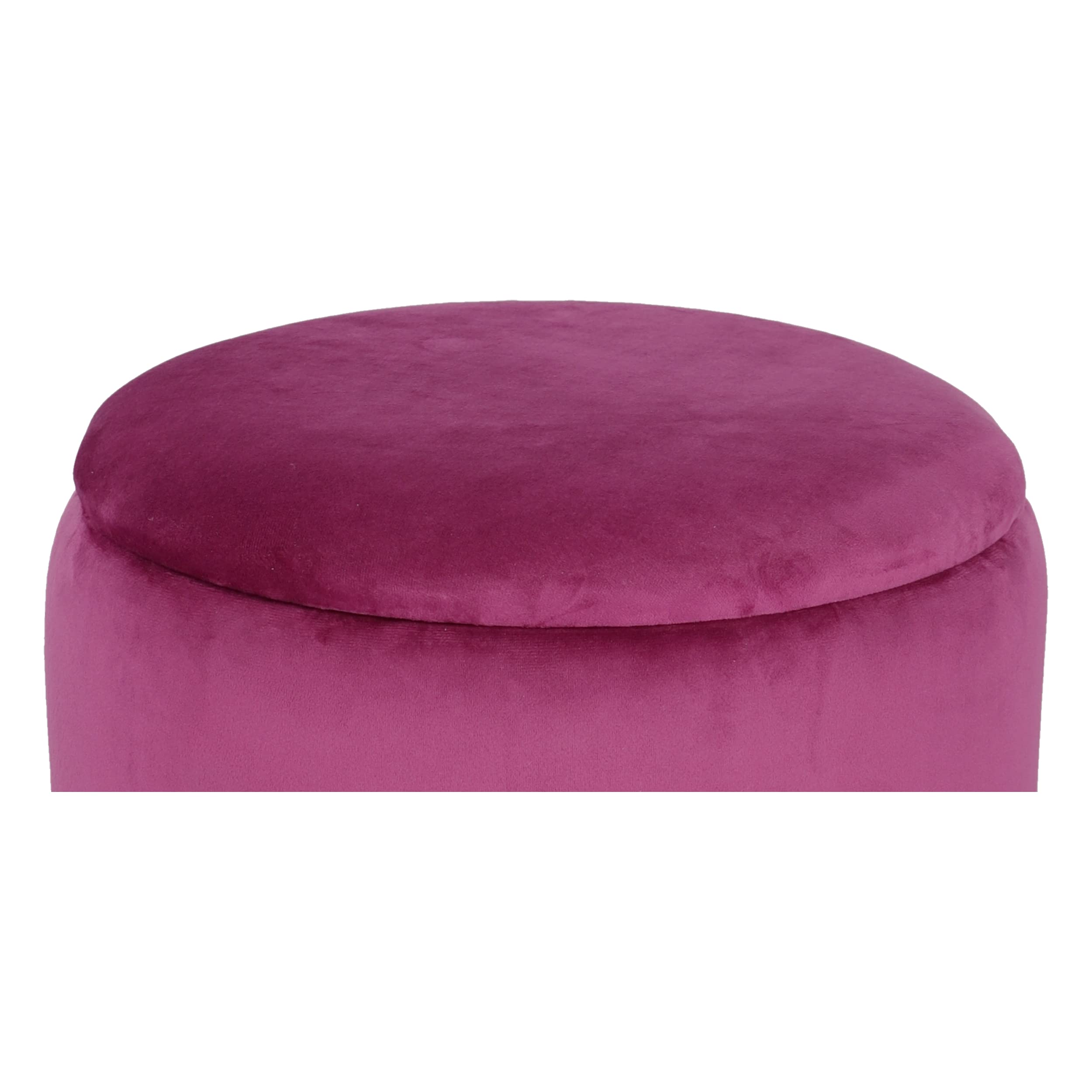 Pouf Contenitore Rotondo Glamour Fucsia