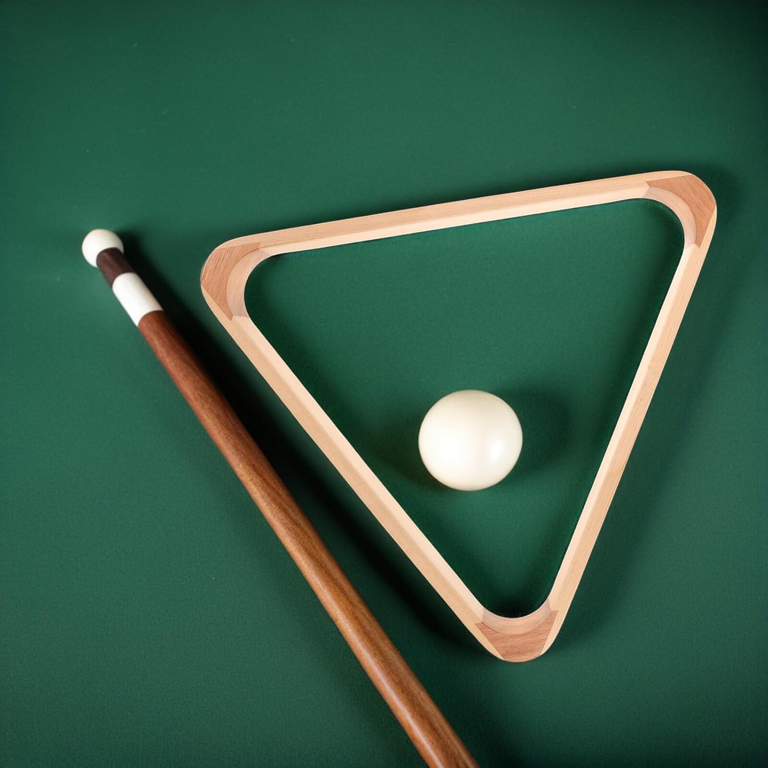Mipcase Wooden Pool Triangle Rack Billiard Ball Holder Solid Wood Billiards Ball Rack for Pool Table Racking