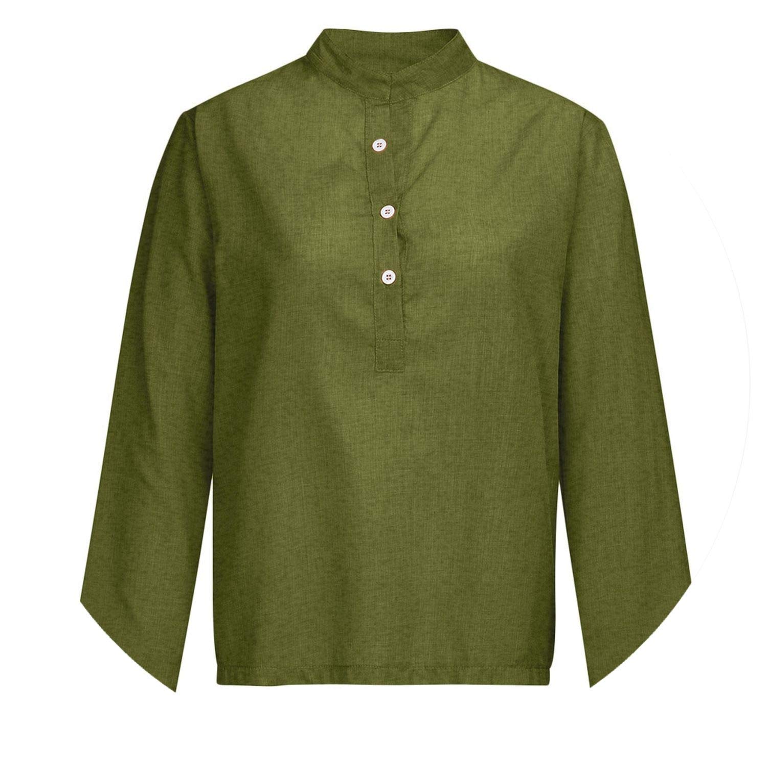 t Shirt Women's Long Sleeve Button Loose T Shirts Korean Style New Shelves Casual Pure Color T Shirt